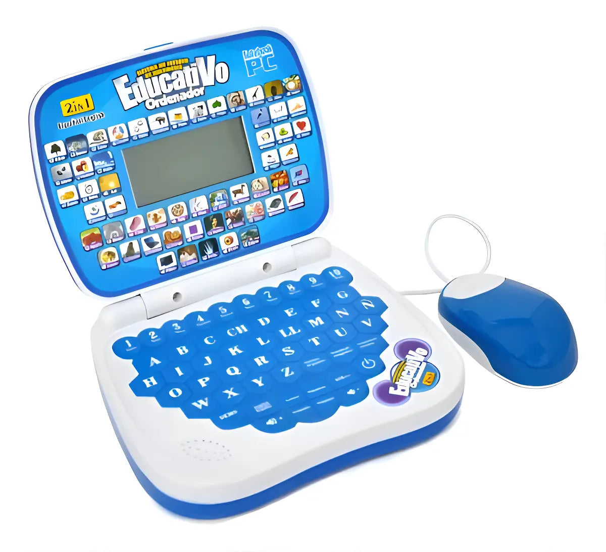 LAPTOP DE JUGUETE DIDÁCTICA EDUCATIVA CON PANTALLA- AZUL