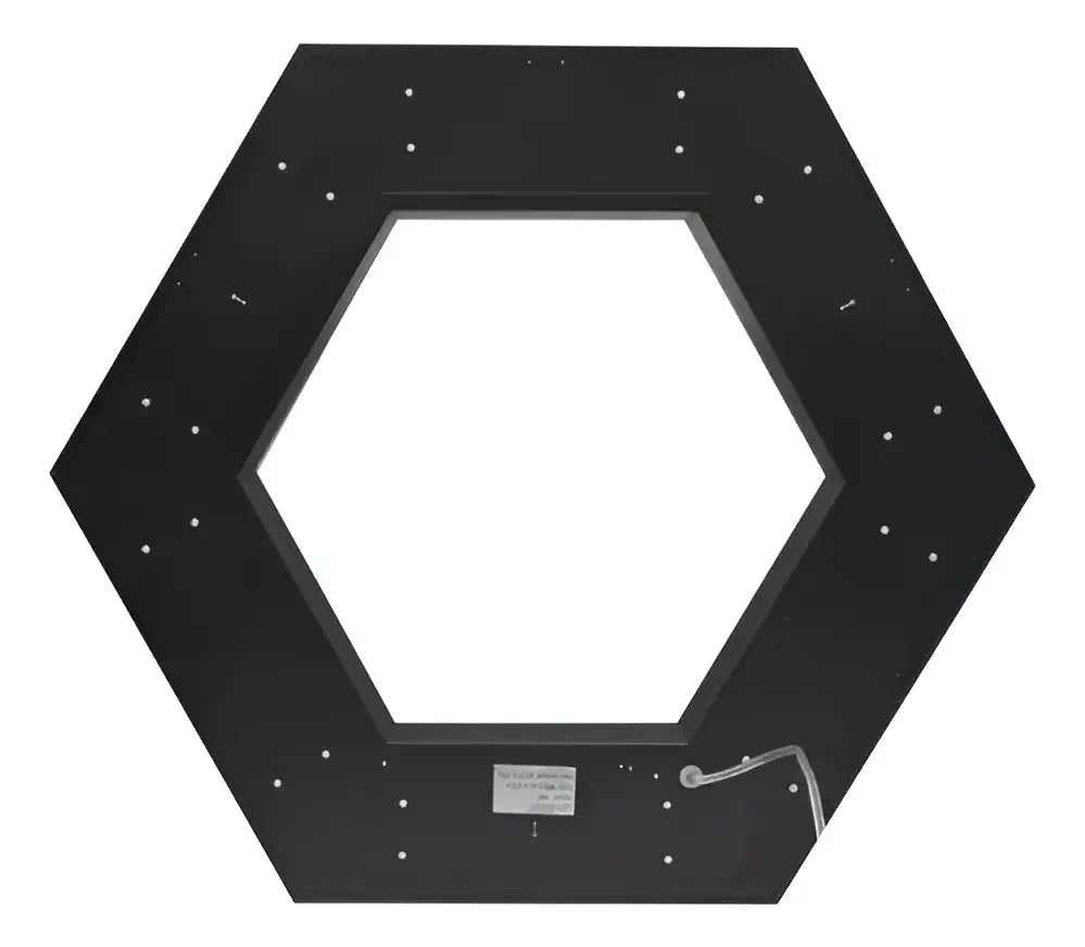 LÁMPARA COLGANTE LED HEXAGONAL 42W NEGRA - DISEÑO MODERNO
