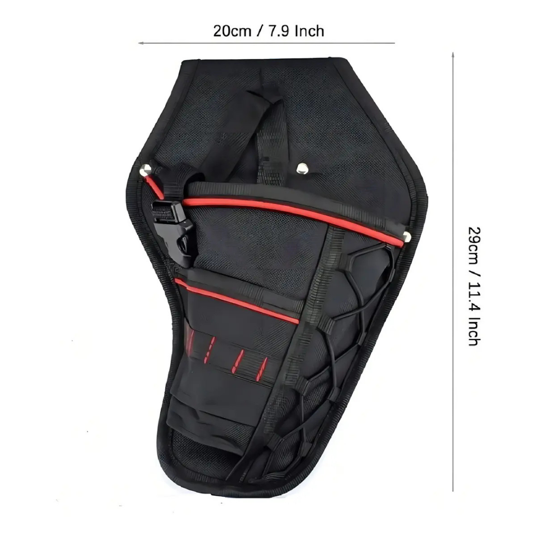 CINTURÓN PORTA HERRAMIENTAS GLO NEGRO CON BOLSILLOS CARPINTERO