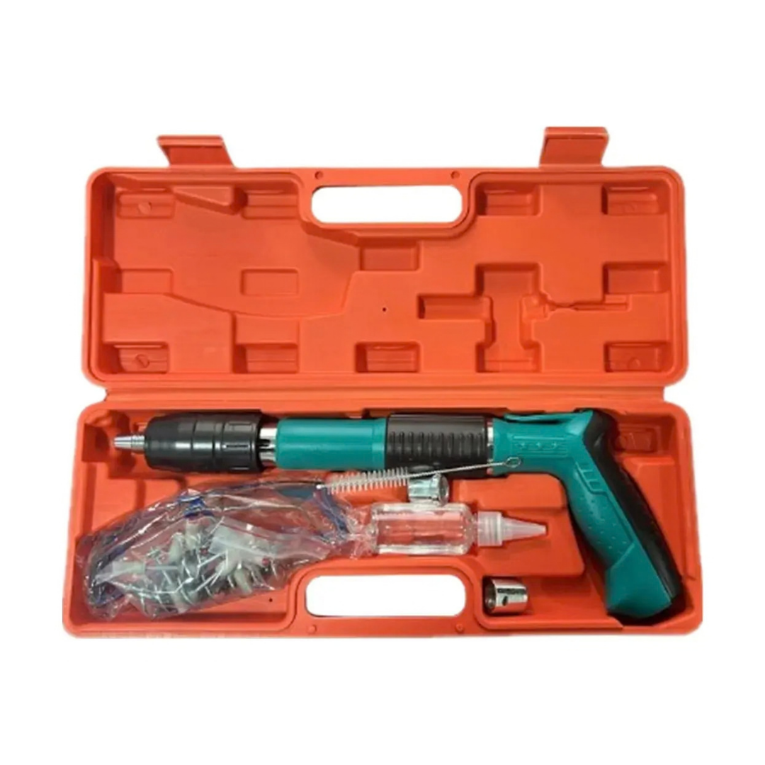 KIT PISTOLA DE CLAVOS DE DESCARGA AUTOMÁTICA AJUSTABLE DE ACERO