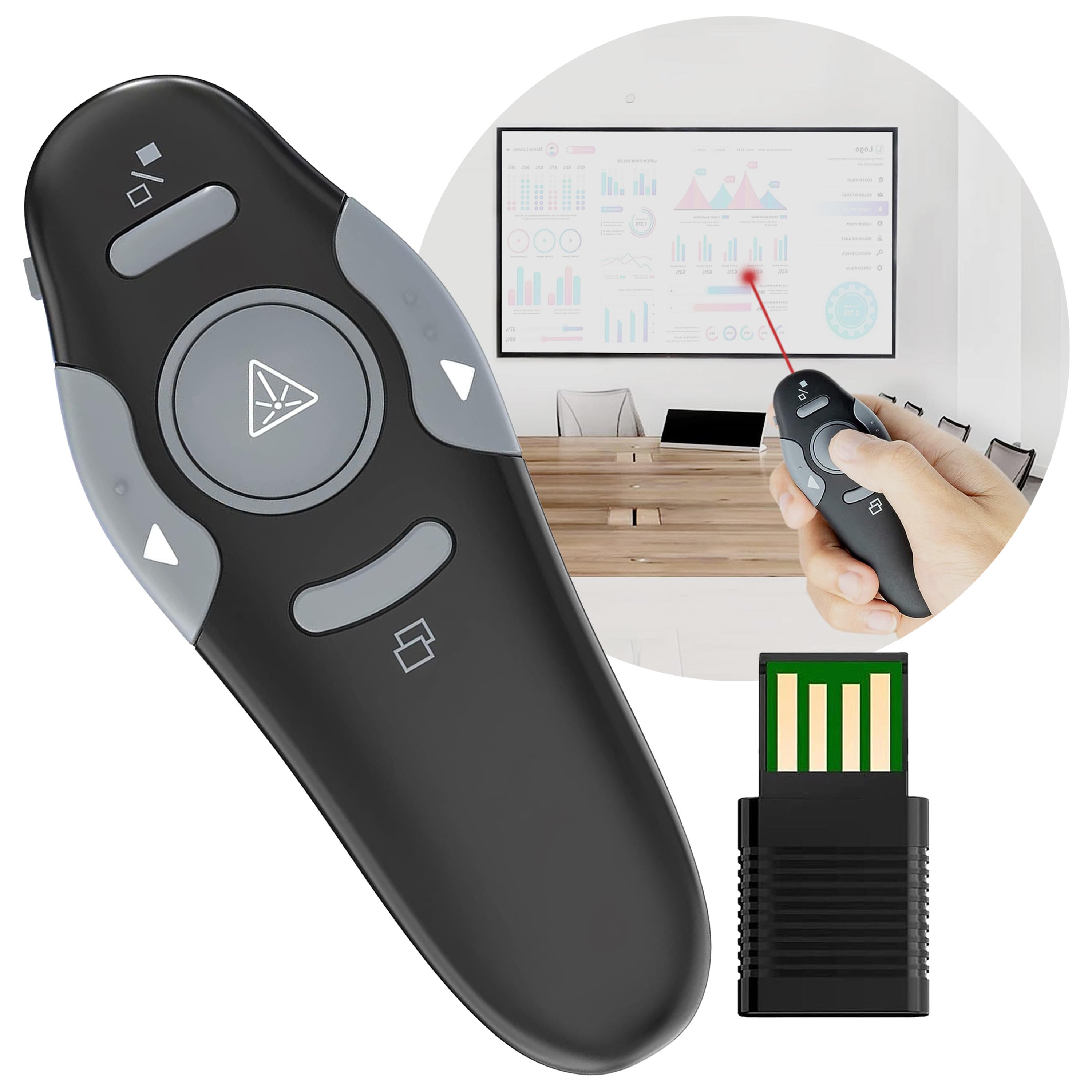 PRESENTADOR LÁSER INALÁMBRICO USB PARA POWERPOINT