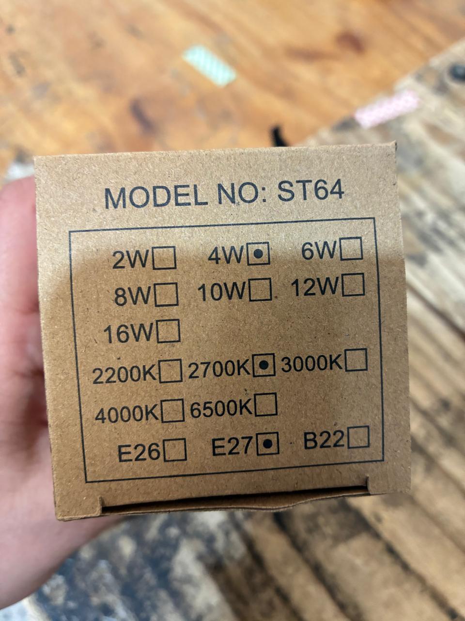PACK X10 AMPOLLETAS FILAMENTO LED EDISON RETRO VINTAGE 4W