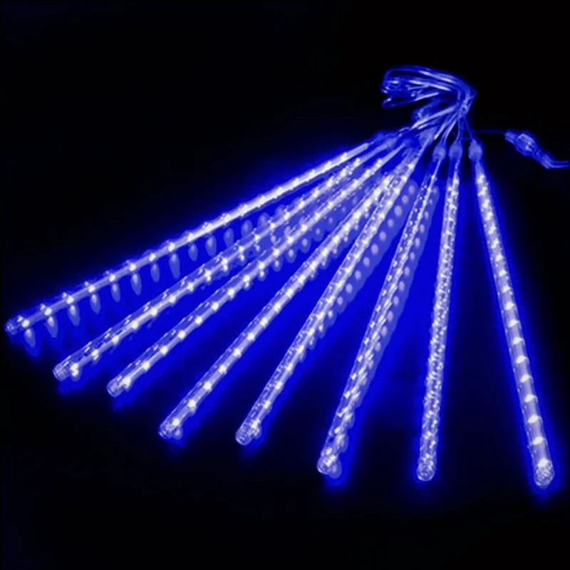LLUVIA DE METEORITOS SOLAR LED - 8 TUBOS IP65 PARA EXTERIOR / COLOR SEGÚN DISPONIBILIDAD