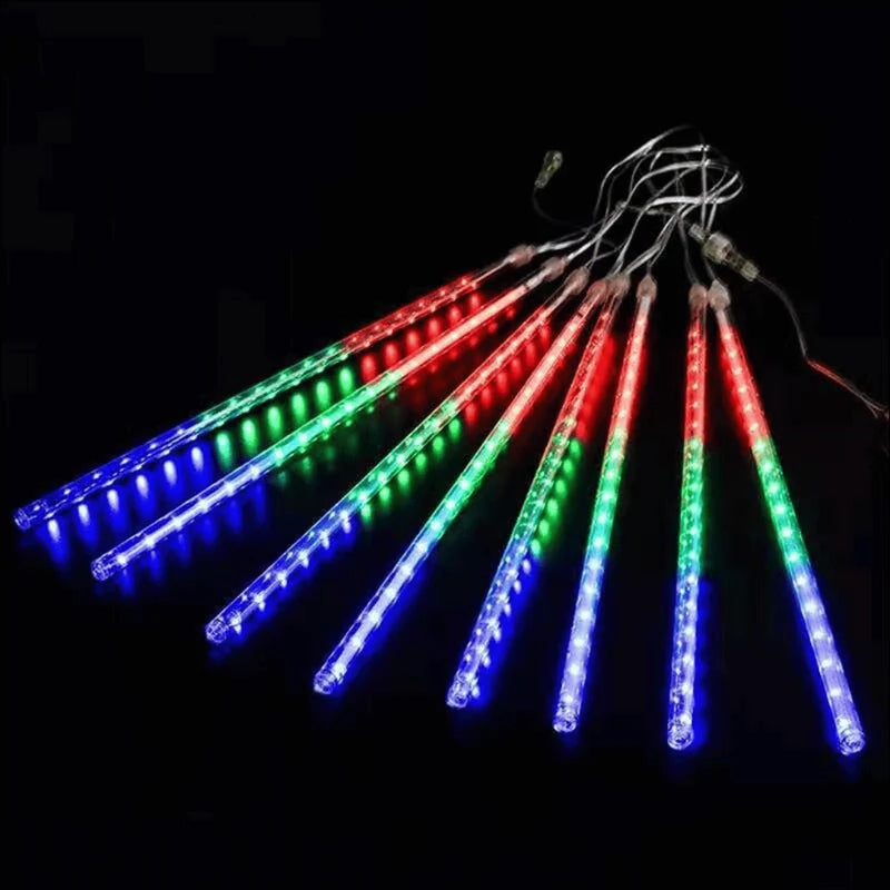 LLUVIA DE METEORITOS SOLAR LED - 8 TUBOS IP65 PARA EXTERIOR / COLOR SEGÚN DISPONIBILIDAD