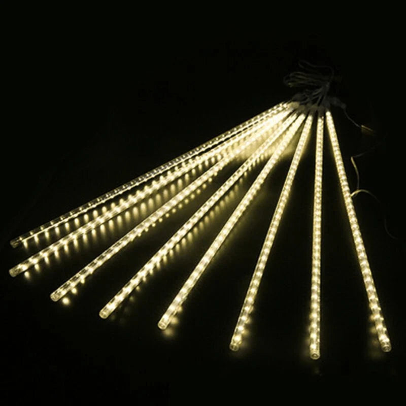LLUVIA DE METEORITOS SOLAR LED - 8 TUBOS IP65 PARA EXTERIOR / COLOR SEGÚN DISPONIBILIDAD