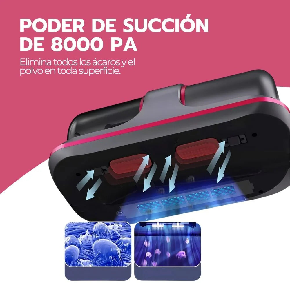 ASPIRADORA INALÁMBRICA ANTIÁCAROS AL VACÍO RECARGABLE