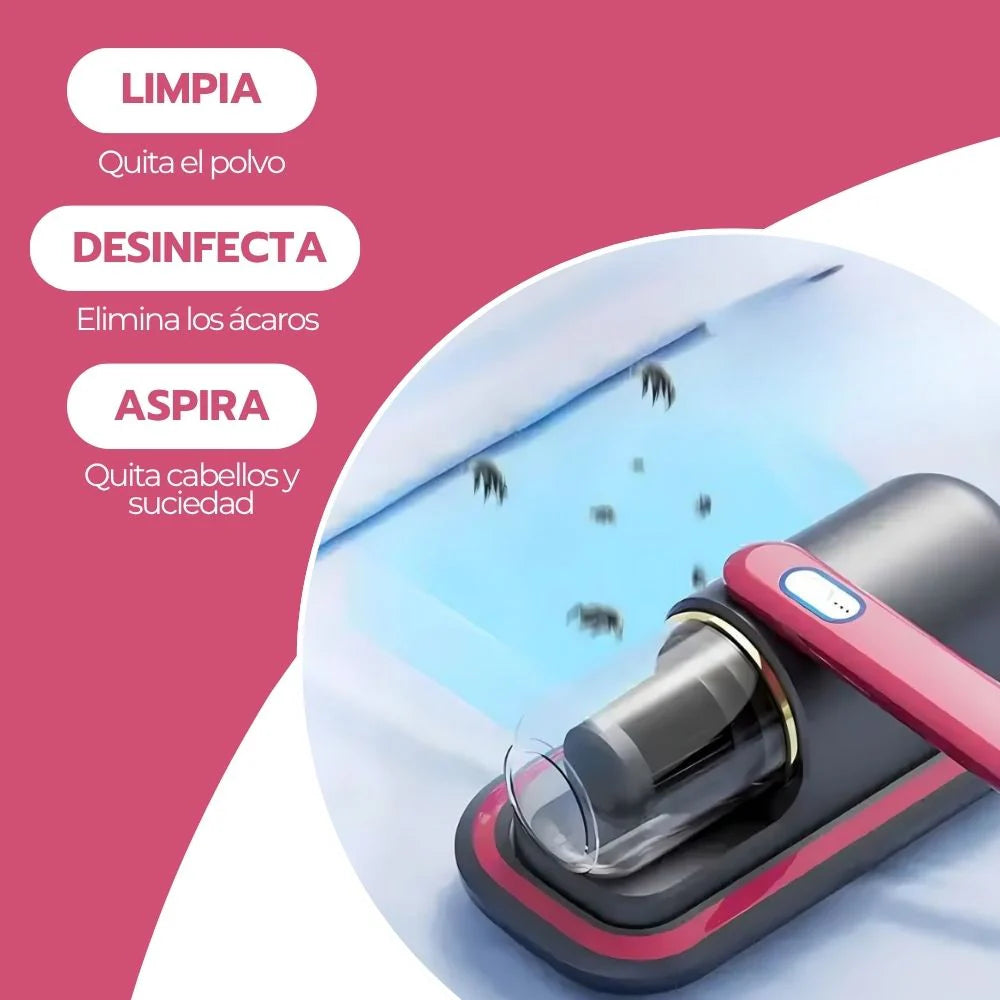 ASPIRADORA INALÁMBRICA ANTIÁCAROS AL VACÍO RECARGABLE