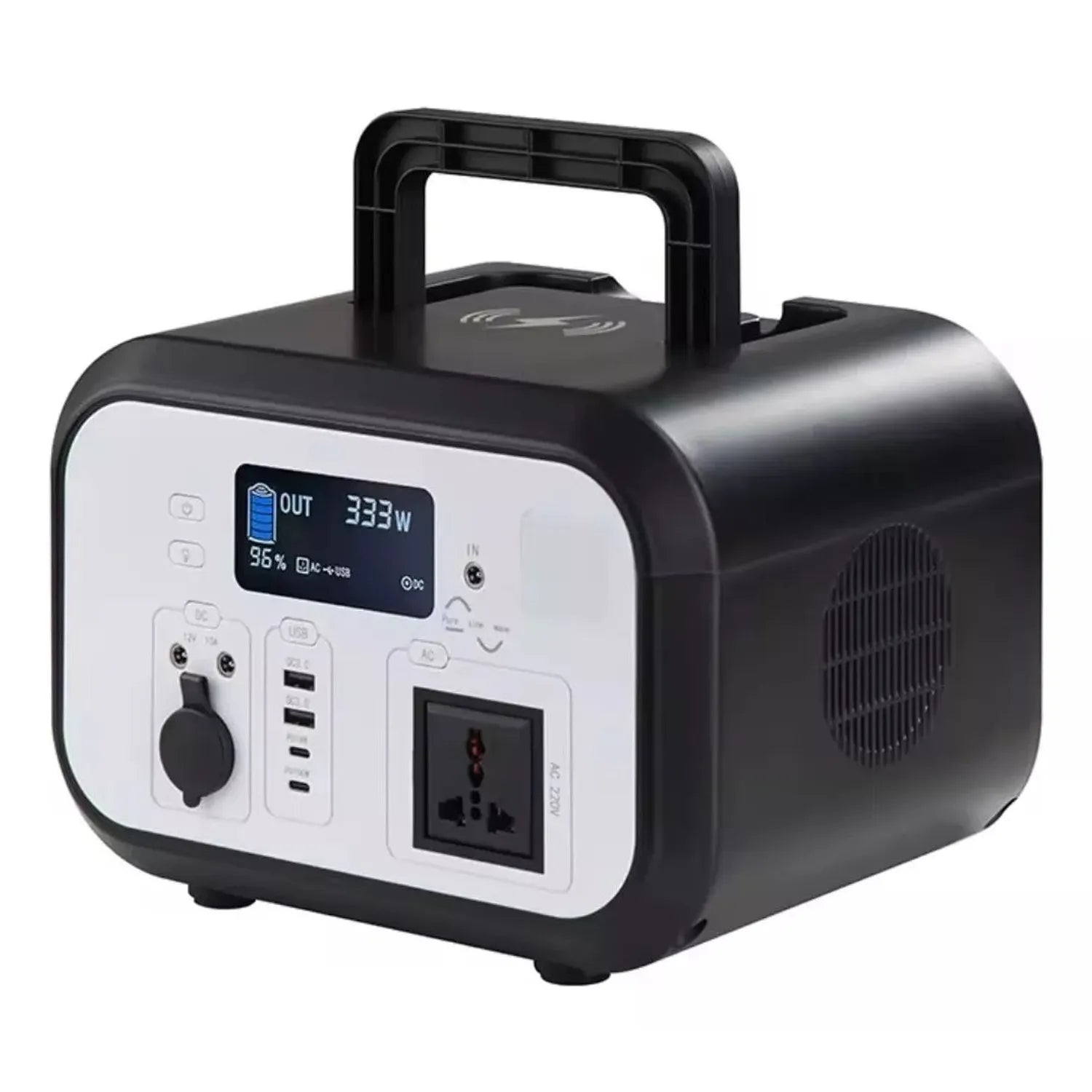 Generador de Energía Portátil 600W – Estación de Carga para Emergencias y Aventuras