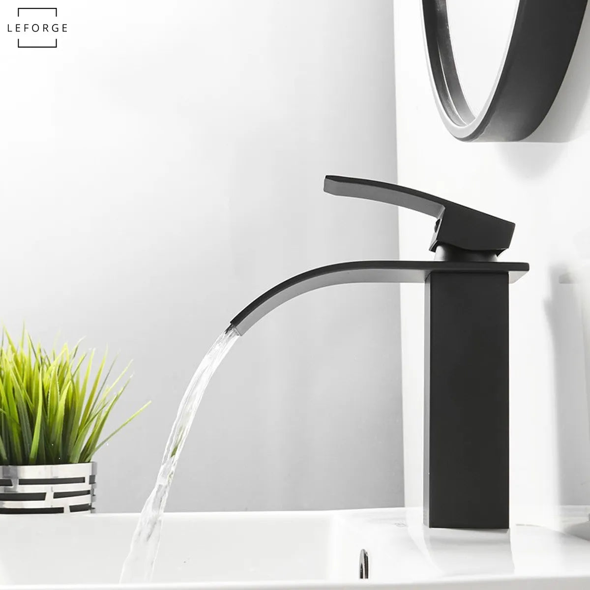 LLAVE MONOMANDO LAVAMANOS CASCADA ACERO INOXIDABLE PARA BAÑO