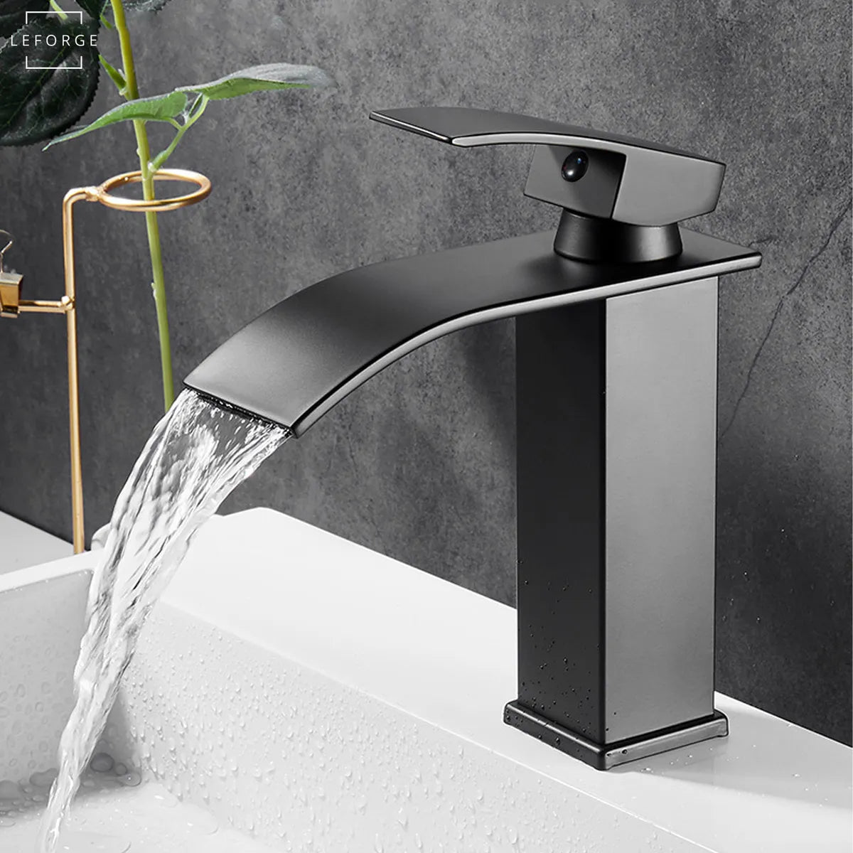 LLAVE MONOMANDO LAVAMANOS CASCADA ACERO INOXIDABLE PARA BAÑO