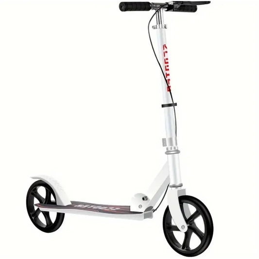 SCOOTER PATINETA BLANCA PLEGABLE CON DOBLE FRENO