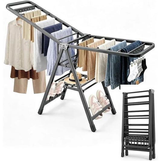 TENDEDERO PLEGABLE DE ACERO INOXIDABLE 180CM -AMPLIO Y AJUSTABLE