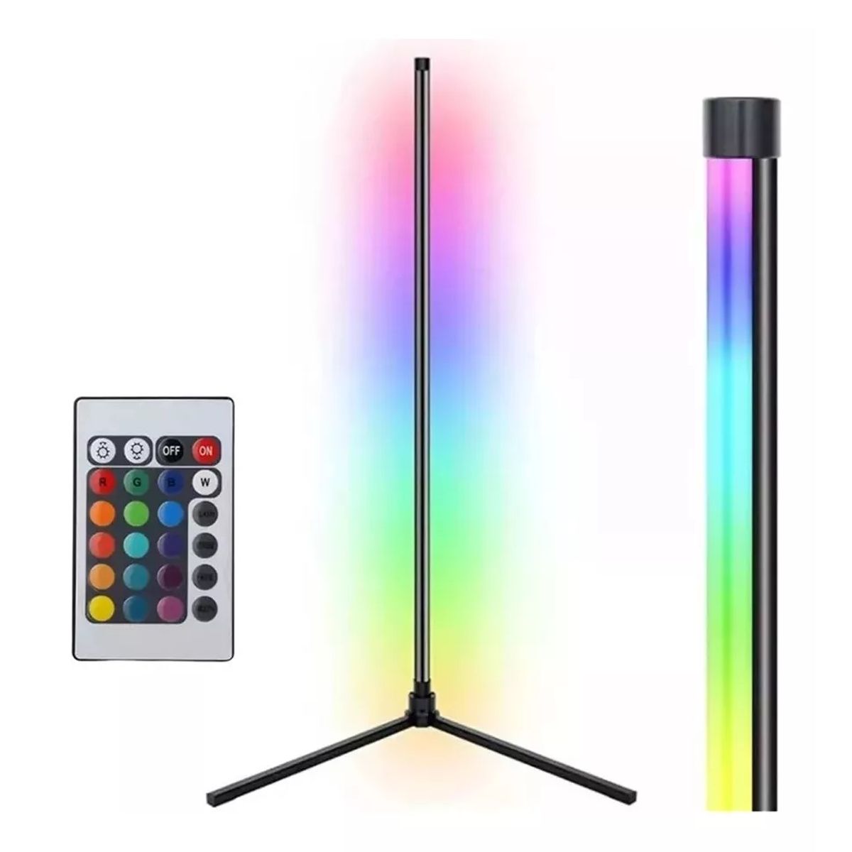 LÁMPARA DE PISO ESQUINERA RGB CON BLUETOOTH