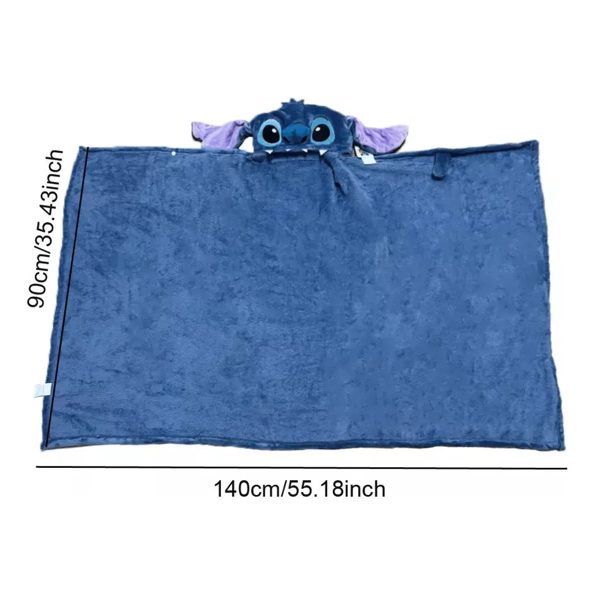 MANTA STITCH EXTRA GRUESA CON CAPUCHA Y GUANTES - TÉRMICA Y SUAVE