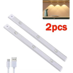 Barra  de Luz Led con Sensor de Movimiento Baño y Cocina 2 Unidades