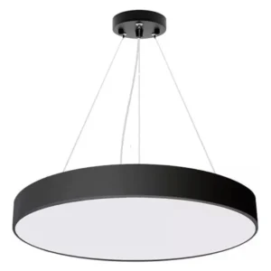 Lámpara LED Colgante Redonda Moderna 48W - Estructura Negra