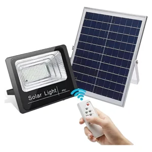 Foco Solar LED Inteligente 400W con Control Remoto – IP66 | Luz Blanca Fría
