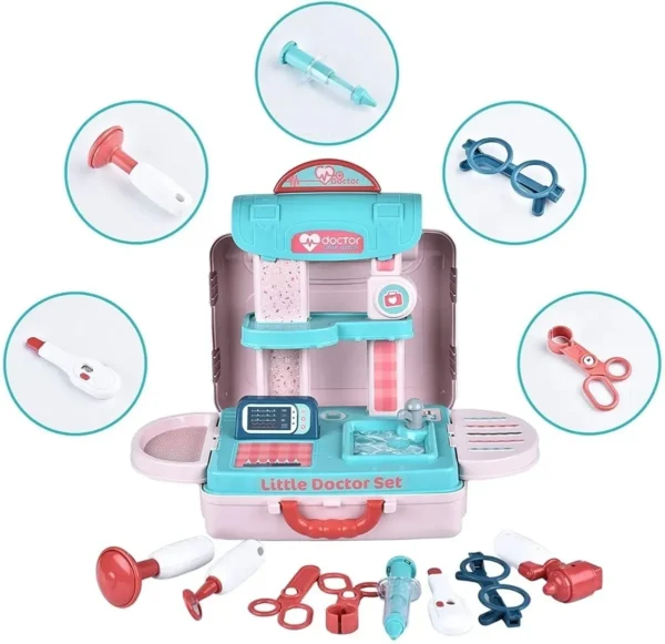 Maleta Doctor Portátil para Niñas – Set 3 en 1 Juguete Didáctico - Imagen 2