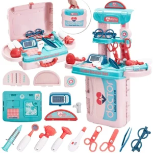 Maleta Doctor Portátil para Niñas – Set 3 en 1 Juguete Didáctico