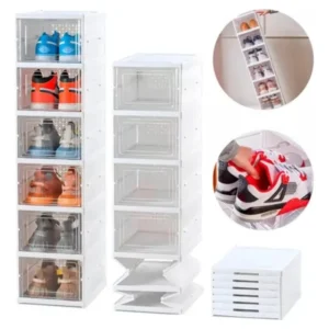 Zapatera Plegable Organizadora – 6 Niveles | Color Blanco