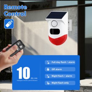 Alarma Solar Inteligente con Sensor Infrarrojo + Control Remoto | WiFi + Compatible con App Tuya Smart / Smart Life