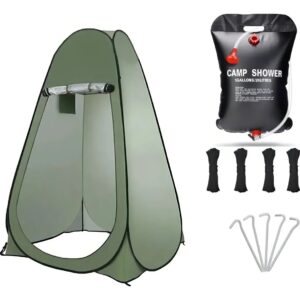 Carpa para Baño Vestidor Portátil para Camping + Ducha Solar Camping (COLOR A DISPOSICION)
