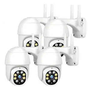 Camara Seguridad Exterior Wifi Camaras Vigilancia Ip 4 Unidades Camaras De Seguridad Waterproof Domo Exterior Con Movimiento 360 Qatarshop