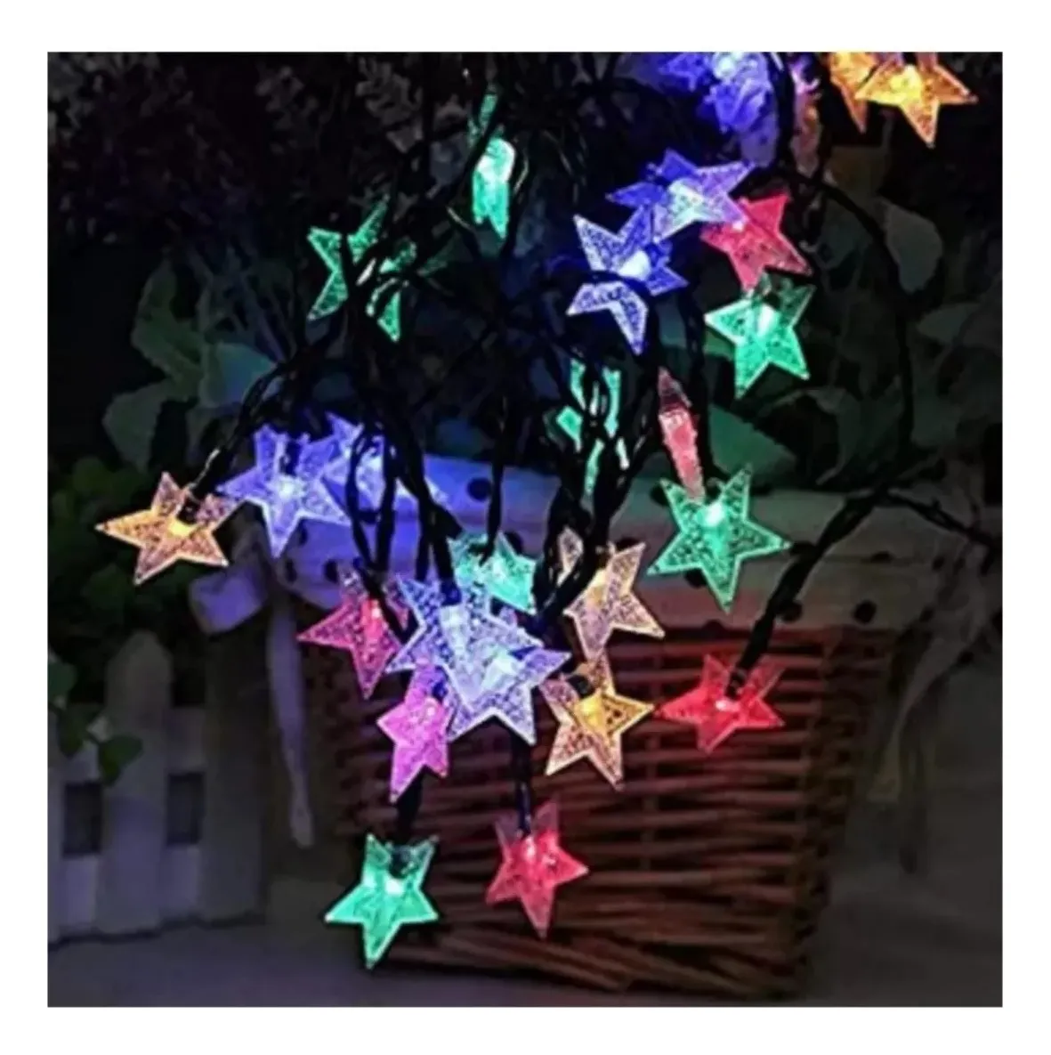 Luces Estrellas Guirnalda Led Navidad Solar Multicolor 08 - Imagen 2