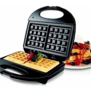 Maquina De Hacer Waffles Wafflera Haeger Hg-242 / Angelstock Color Negro