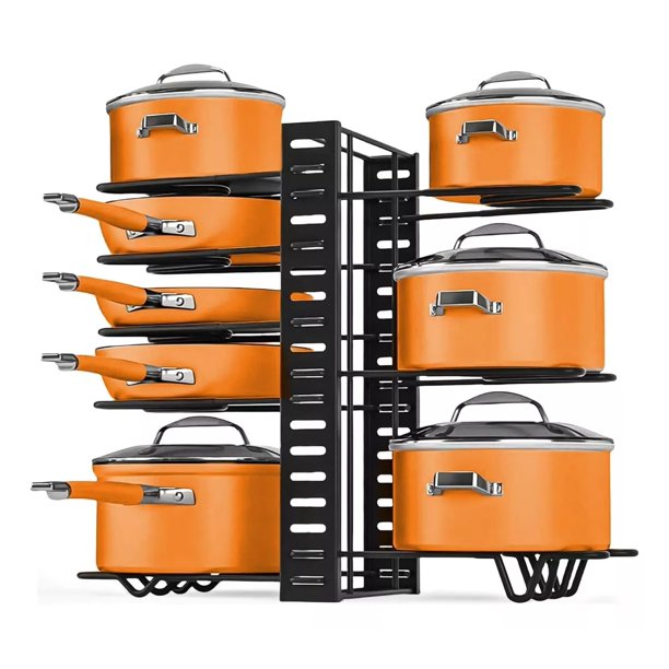 Estante Organizador De Ollas Y Sartenes 8 Niveles Ajustable