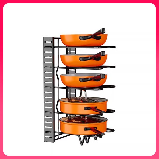 Estante Organizador De Ollas Y Sartenes 8 Niveles Ajustable - Imagen 2