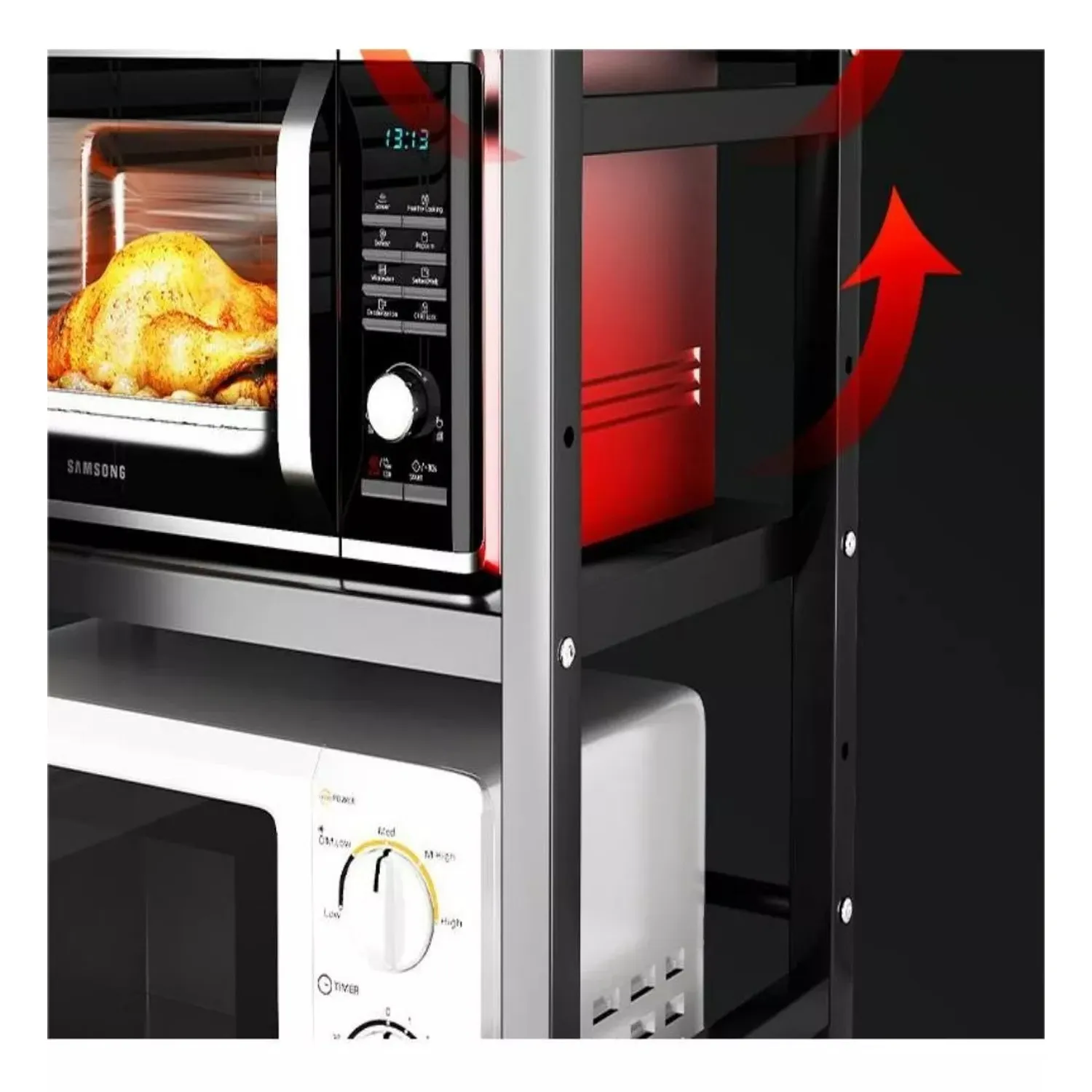Estante Repisa Extensible Horno Microondas Rack Organizador - Imagen 3