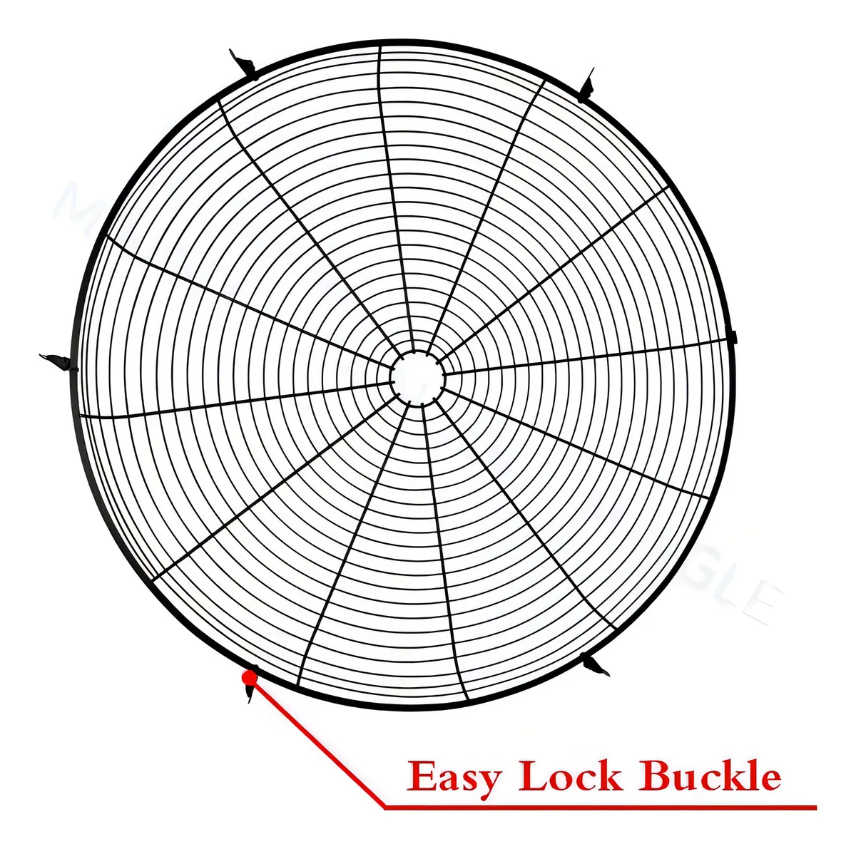 Ventilador De Pie Industrial 30 Pulgadas 76 Cm Diametro !! Cantidad De Aspas 3 Estructura Negro Material De Las Aspas Paleta Plastica - Imagen 3