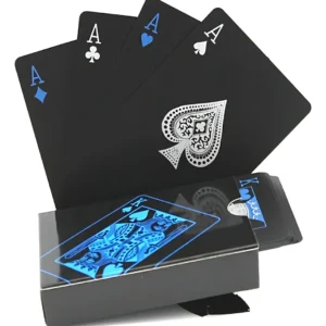 Baraja Naipe Carta Ingles Plástica Premium Poker Negras